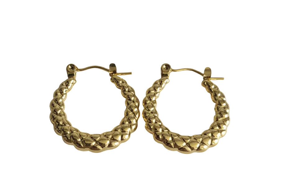 Geflochtene Gold Creolen