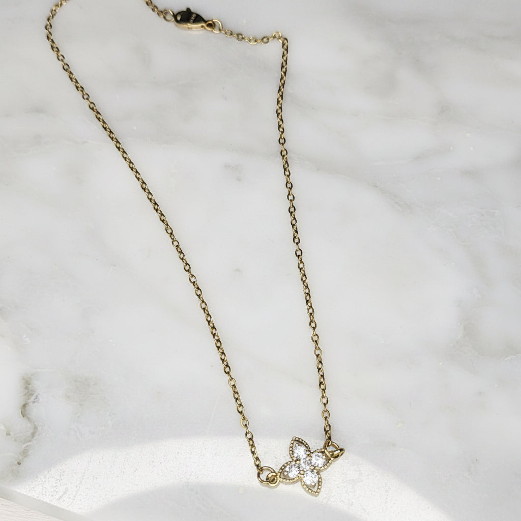 Blüten Collier Gold