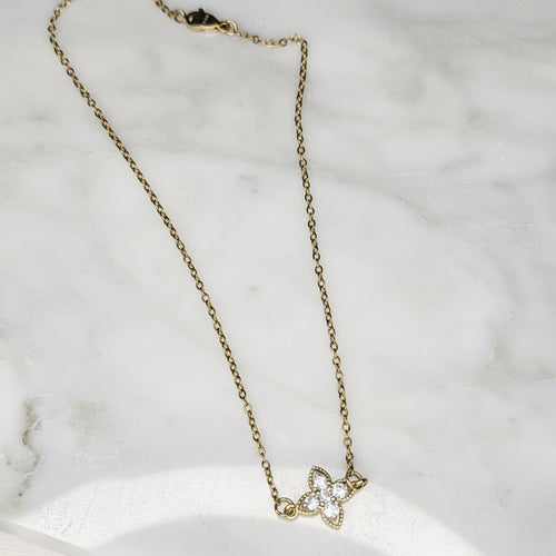 Blüten Collier Gold