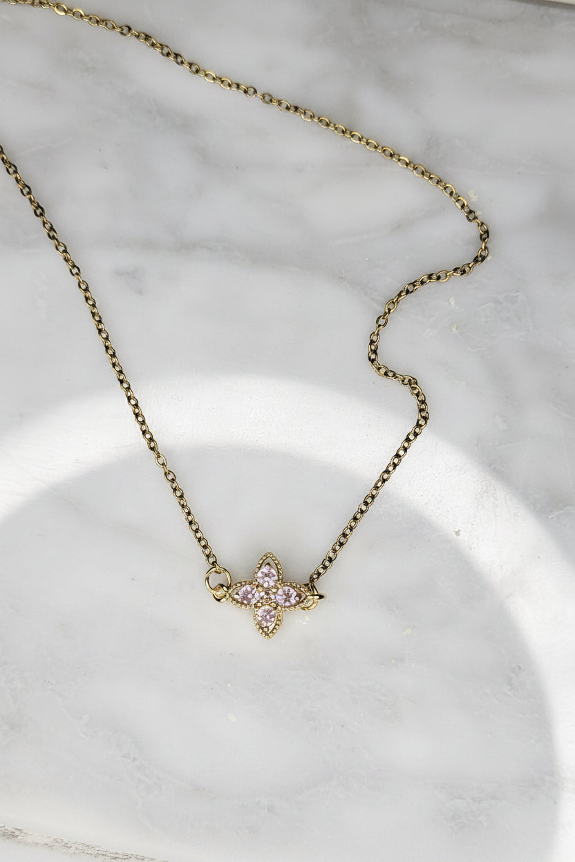Blüten Collier Gold