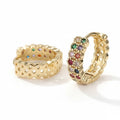 Rainbow Crown Hoops