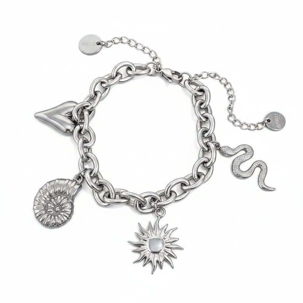 Mystic Charms Amband  Edelstahl