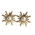 Goldene sonne Ohrstecker